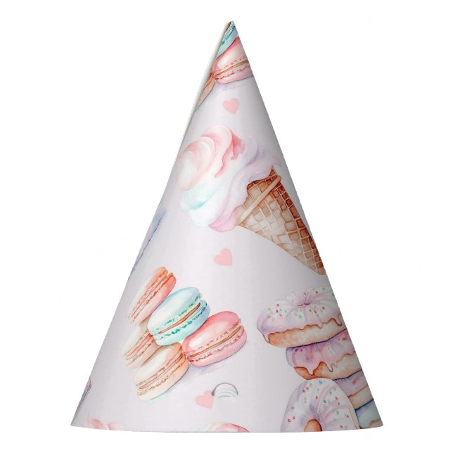 Chapeaux De Fêtes macarons de fête d'anniversaire doux, crème glacée (Gauche)
