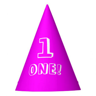 Chapeaux De Fêtes Magenta moderne numéro personnalisé âge anniversai