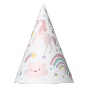 Chapeaux De Fêtes Magic Pastel Unicorn Rainbow Birthday Party
