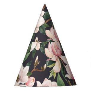 Chapeaux De Fêtes Magnolias dessinés à la main : aquarelle transpare