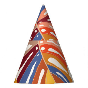 Chapeaux De Fêtes Main florale tropicale brillante tirée