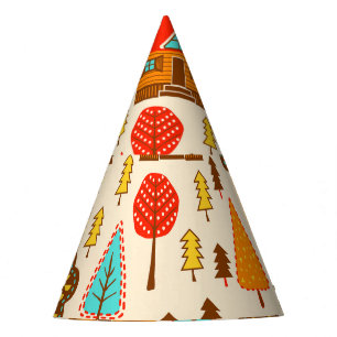 Chapeaux De Fêtes Maisons Forest Vintage Motif sans couture