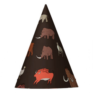 Chapeaux De Fêtes Mammoth Era : Préhistorique Motif à thème.