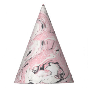 Chapeaux De Fêtes Marbre noir rose : main tirée