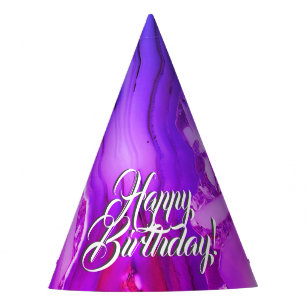 Chapeaux De Fêtes Marbre Violet Exotique