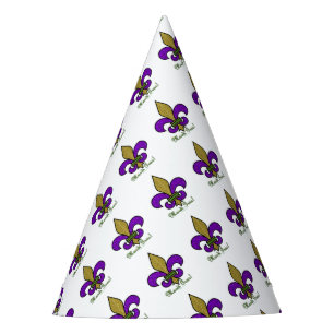 Chapeaux De Fêtes Mardi Gras Fleur De Lis Coloré