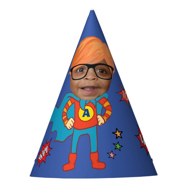 Chapeaux De Fêtes Meilleur Superhero Enfant Super Comic Anniversaire (Devant)