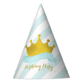 Chapeaux De Fêtes Menthe et or Tiara Princess Anniversaire
