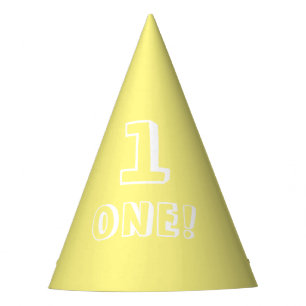 Chapeaux De Fêtes Mignonne jaune pâle numéro personnalisé âge année 