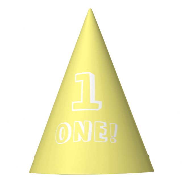 Chapeaux De Fêtes Mignonne jaune pâle numéro personnalisé âge année  (Devant)