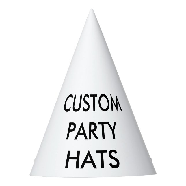 Chapeaux De Fêtes Modèle de blanc de casquette de partie de cône (Devant)