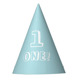 Chapeaux De Fêtes Moderne bleu clair personnalisé numéro âge anniver
