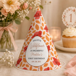 Chapeaux De Fêtes Moderne Chic Fleur Sauvage 1er Anniversaire Fille