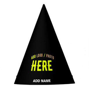 CHAPEAUX DE FÊTES MODERNE ET MODERNE PERSONNALISABLE NOIR VÉRIFIÉ