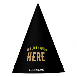 CHAPEAUX DE FÊTES MODERNE ET MODERNE PERSONNALISABLE NOIR VÉRIFIÉ