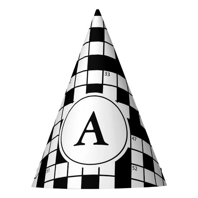 Chapeaux De Fêtes Monogramme de casse-tête de mot croisé (Devant)