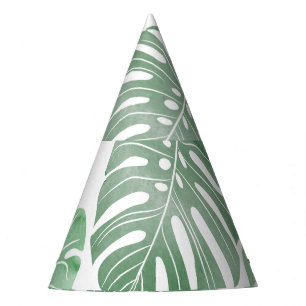 Chapeaux De Fêtes Monstre aquarelle, papier peint tropical transpare