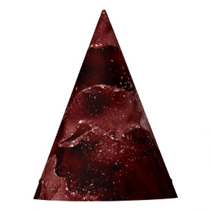Chapeaux De Fêtes Moody Agate Henné sang rouge grenat bijou ton