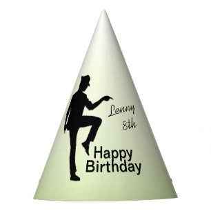 Chapeaux De Fêtes Moonwalk Dancer Nom et année Anniversaire