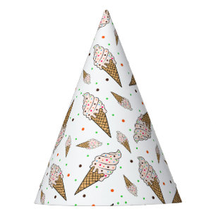 Chapeaux De Fêtes Motif à cône crème glacée