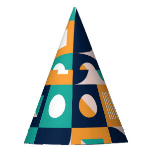 Chapeaux De Fêtes Motif abstrait géométrique : coloré, design modern