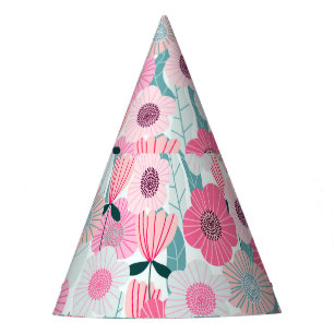 Chapeaux De Fêtes Motif Abstrait Pastel Pink