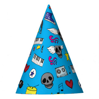 Chapeaux De Fêtes Motif Ado Rock Emo Music