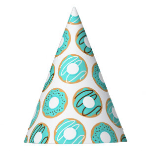 Chapeaux De Fêtes Motif Blue Donuts