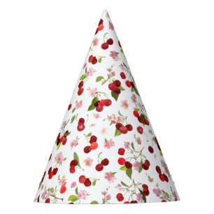 Chapeaux De Fêtes Motif Cerise 1