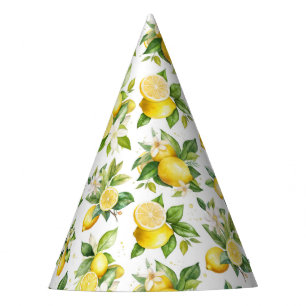 Chapeaux De Fêtes Motif citron, Fleurs de citron, Feuilles, Citrus