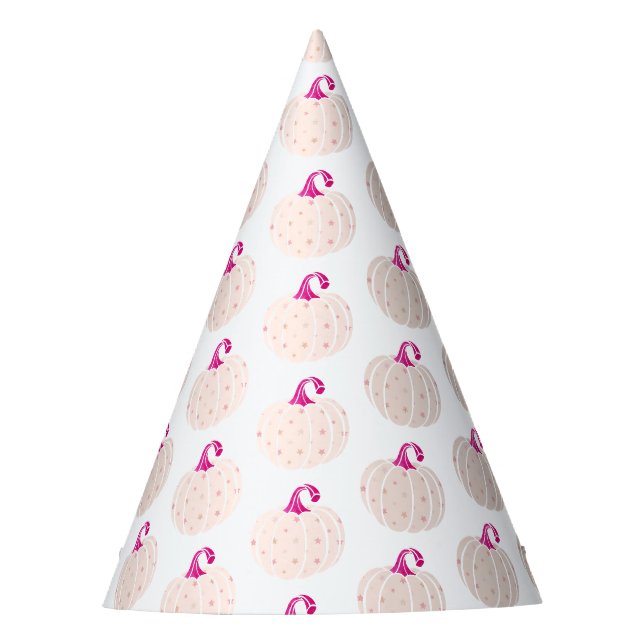 Chapeaux De Fêtes motif citrouille rose (Devant)