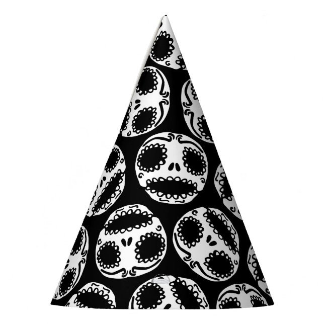 Chapeaux De Fêtes Motif crâne à sucre (Gauche)