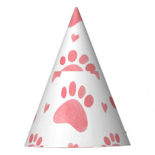 Chapeaux De Fêtes Motif d'aquarelle Cat Paws