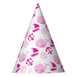 Chapeaux De Fêtes Motif De Baleines, Beaux Baleines, Baleines Roses