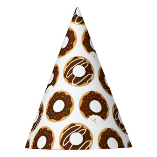 Chapeaux De Fêtes Motif de beignets de chocolat