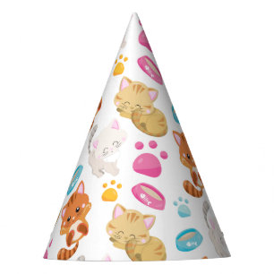 Chapeaux De Fêtes Motif De Chats, Chats Mignons, Kitty, Chatons, Paw
