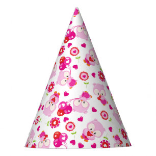 Chapeaux De Fêtes Motif De Chouettes, Chouettes Mignonnes, Chouettes