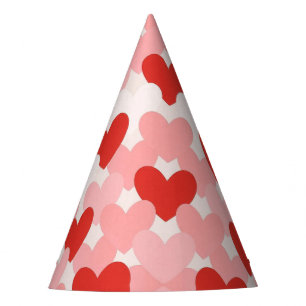 Chapeaux De Fêtes Motif de cœur rouge/rose/blanc pour la Saint-Valen