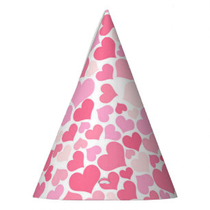 Chapeaux De Fêtes Motif de Coeurs roses - Casquette de fête