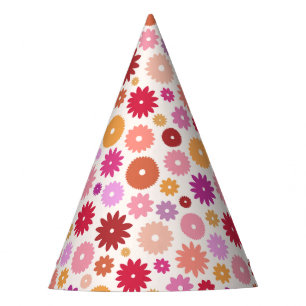 Chapeaux De Fêtes Motif de floraisons colorées