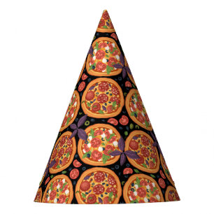 Chapeaux De Fêtes motif de la pizza cool