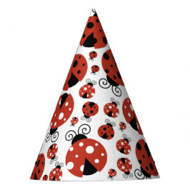 Chapeaux De Fêtes Motif De Ladybugs, Mignons Ladybugs, Red Ladybugs