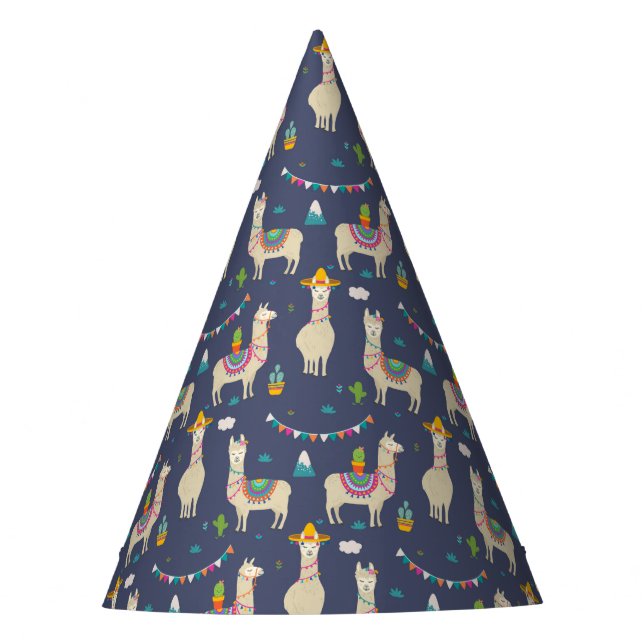 Chapeaux De Fêtes Motif de lama de célébration (Devant)