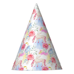 Chapeaux De Fêtes Motif de licorne et de Pegasus d'aquarelle