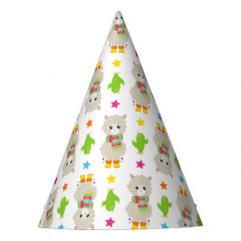 Chapeaux De Fêtes Motif De Llamas, Cute Llamas, Alpacas, Cactus