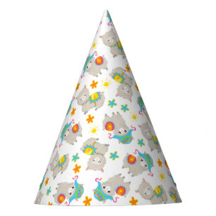 Chapeaux De Fêtes Motif De Llamas, Cute Llamas, Alpacas, Fleurs