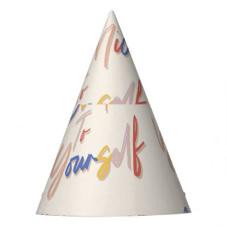 Chapeaux De Fêtes Motif de motivation coloré tiré à la main