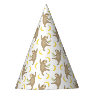 Chapeaux De Fêtes Motif de paresses et de bananes