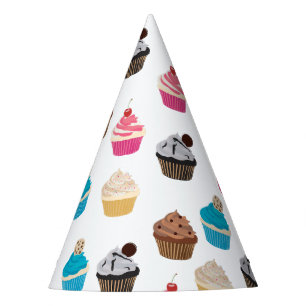 Chapeaux De Fêtes Motif de petits gâteaux colorés