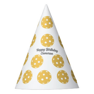 Chapeaux De Fêtes Motif de Pickleball amusant Texte personnalisé